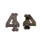 Number 4 Screwback Concho in Dark Silver 1339-312