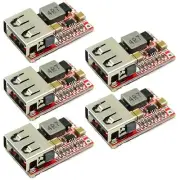 1X(5 Pcs DC-DC Buck Converter Car USB Module 6-24V 12V 24V to 5V 3A 9272