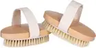 Opaz Dry Body Brush 2 Pack Natural Bristle for Dry Skin - Exfoliator Scrubber...