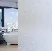 Arthome 90x500cm Window Film Privacy Film Frosted Decorative No Glue Self Static Cling Anti UV Removable for Home Living Room Bedroom Bathroom Kitchen Office