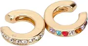 [WOFASHPURET] 2pcs Fashion C-shape Alloy Ear Cuffs Non-piercing Ear Clip Decorations Stylish Party Accessories for Women