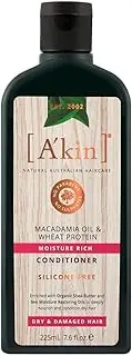 A'kin Conditioner For Dry & Damaged Hair Macadamia Oil & Wheat Protein 225ml