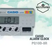 Casio Silver Resin Table Clock PQ10D-8R PQ-10D-8R AU FAST & FREE