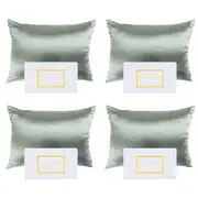 4PK Royal Comfort Pure Silk Pillowcase Single Pack Cover/Protector 51x76cm Sage