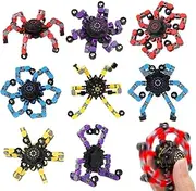8 Pieces Sensory Spinner Toy, Spinner Toy, Spin Toy, Transformable Mechanical Spinner Spinner Stress Relief Toy, Gift for Children and Adults