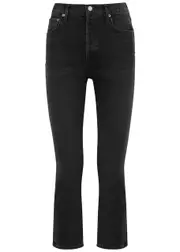 Agolde Riley Black Slim-leg Jeans - W25 W25