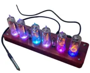 Vintage IN-14 Nixie Alarm Clock No Tubes USB Wooden Digital Clock IR Remote DIY