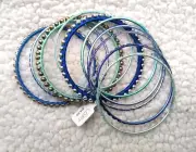 Ann Taylor Loft - Set Of 10 Bangle Bracelets - New With Tag - Blues & Greens
