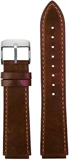 KTKBXUDMUL Retro Genuine Leather Watchband for Casio A158W A168 / F91w / AE-1200WHD/A158/A159/A169/AE1200 Vintage Watch Bracelet Strap(Brown sk)
