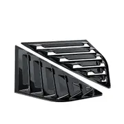 Glossy Black Rear Side Vent Quarter Window Louver Shutter Cover for Focus MK3 Hatchback 2012-2018