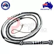 Genuine CowHide Leather Heavy Duty Bullwhip 8 Feet Long 12 Plaits Fully Handmade