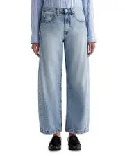 Ag High Rise Barrel Leg Jeans in Intuition