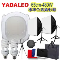 在飛比找Yahoo奇摩購物中心優惠-YADALED 65cm標準色溫480W行動攝影棚雙燈組(Y