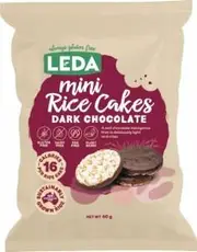 Leda Mini Rice Cakes Dark Chocolate G/F 60g