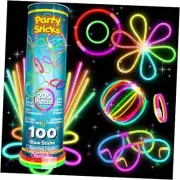 Bulk Party Supplies 205 Piece Glow in The Dark 100 Glow Sticks Party Pack 205