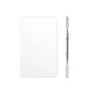 Small Square Without Finger Hole Foundation Spatula Silver Tone 1 Set