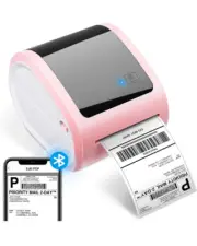 ASprink Bluetooth Shipping Label Printer Wireless Pink Thermal Label