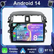 For Toyota Corolla 2006-2013 9" CarPlay Android 14 Car Stereo GPS Head Unit RDS