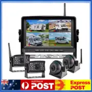 9" Digital Wireless Quad DVR Monitor Screen Backup Parking Camera for Bus RV Van