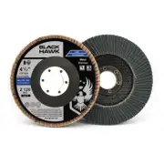 100 Pack 4.5" x 7/8" Black Hawk 120 Grit Zirconia Flap Disc Grinding Wheels T29