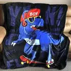 Dinosaur Throw Blanket Flannel Plush Soft Fluffy Warm Blankets 60x80 in