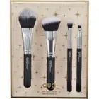 Quo Beauty Mini Must Haves Domed Tapered Crease Angled Brush With Pouch 4pcs NEW
