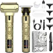 Professional Hair Clipper Kit for Men Cordless Beard Trimmer for Men Electric Hair Trimmer and Foil Shaver Set Barber Trimmer Wi