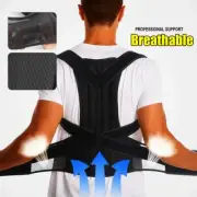 Posture Corrector For Men Women Adjustable Belt Back Brace Straightener