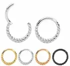 1 Pair 16G Steel Twist Bend Hinged Hoop Huggie Segment Ear Ring Sleeper Earrings