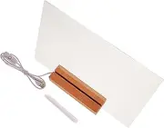 HOMSFOU Desktop Clear Acrylic Writing Board Transparent Message Board for Office and Home Dry Erase Surface for Notes Drawings and Signs Memo Board