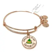 Alex and Ani Smiling Is My Favorite Buddy The Elf Bracelet Rose Gold Bangle NWT