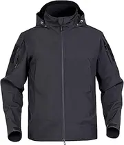 [Generic] Men's SoftShell Outerwear Male Tactical Waterproof Hooded Hiking Jacket Man Windproof Lightweight Sport Jacket With Hood