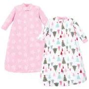Infant Girl Long-Sleeve Fleece Sleeping Bag, Sparkle Trees, 12-18 Months