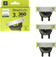 Philips Norelco Genuine OneBlade 360 Blade Replacement Blades New Version, 3 Count, QP430/80 (Replaces version QP230/80)
