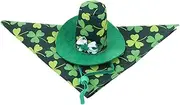 GANAZONO 1 Set Adorable Dog Witch Hat Party Pet Bib Stylish Pet Costume for Halloween Patrick Day Festive Occasions Comfortable Easy Cats Dogs
