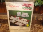 Progress Wreath Stamped Christmas Embroidery Ensemble 8 pc Luncheon Set