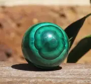 A Grade Highly Polished Rare Malachite Crystal Sphere 77 Grams Green 32mm x 32mm