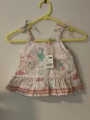 Pumpkin Patch Baby Gitl Babydoll Singlet Top Floral Size 000 BNWT