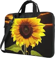 RLDOBOFE Laptop Bag for Women Men Computer Bag Laptop Briefcase Sunflower Laptop Shoulder Bag Work Bag for Travel