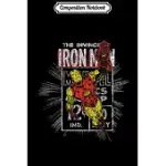 COMPOSITION NOTEBOOK: IRON MAN RETRO COMIC BOOK STAMP FLYING POSE GRAPHIC JOURNAL/NOTEBOOK BLANK LINED RULED 6X9 100 PAGES