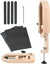 Stitch Pony Beech Wood Leather Pony Foldable Table Desktop Stitching Pony Professional Leather Working Tools Leather Sewing Pony Horse Clamp for Hand Stitching Leather Craft