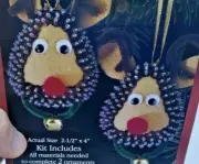 Sulyn RUDOLPH Reindeer Red Nosed Sequin Bead Christmas Ornament Craft Kit Boxed