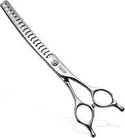 FOGOSP Curved Chunkers Shears Dog Grooming 38°Arc Super Curved Chunkers Dog Grooming Scissors 7in 18 Teeth Japan VG10 Alloy Steel 63HRC