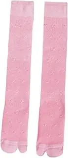 [Hailong Ming] Thin And Long Socks for Tabi Sandals, Mesh, Two Toes, for Women's Flip Flops, Pink, as described