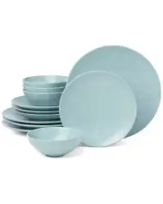 Oneida Roseto 12-Piece Dinnerware Set, French Blue
