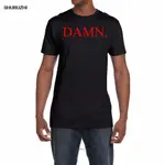 男士 T 恤新款 TEE HOMME KENDRICK LAMAR DAMN 標誌 T 恤 HIP HOP TEE DR