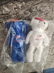 NEW Nolan Ryan Collectible Bears 1999 Set of 2 Express To Cooperstown