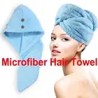 LIGHT Dry Shower Microfiber Hair Wrap Towel Drying Bath Spa Head Cap Hat Women
