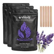 Vivva 300g Hard Wax Beans, Hair Wax Beads With 20pcs Waxing Stick for Hair Removal Bikini Brazilian Waxing Accessories for Women Men (Lavender)