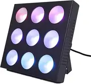 Stage Light, Rectangular DJ Stage Lights Bar Wash Light, 9x12W RGB LEDs, 4/6/9/36/38CH DMX Control Auto Play Sound Activated Washer Concert Light Bar, for Halloween Wedding Disco Party(2PCS)